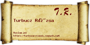 Turbucz Rózsa névjegykártya